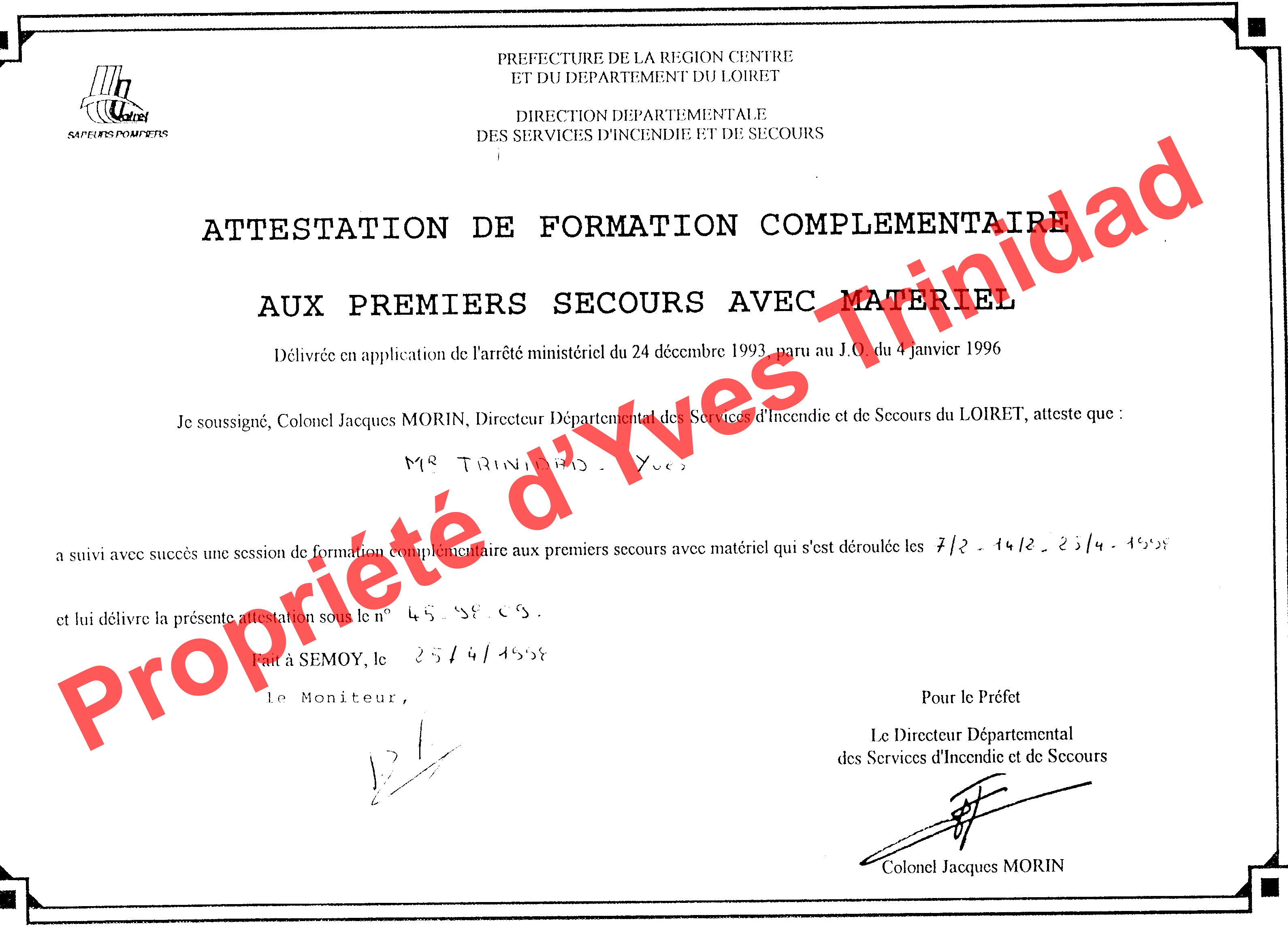 diplome maitre nageur