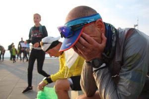 Je ne peux m'exprimer qu'en silence après la finish line