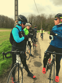 sortie vélo avec finisher triathlon